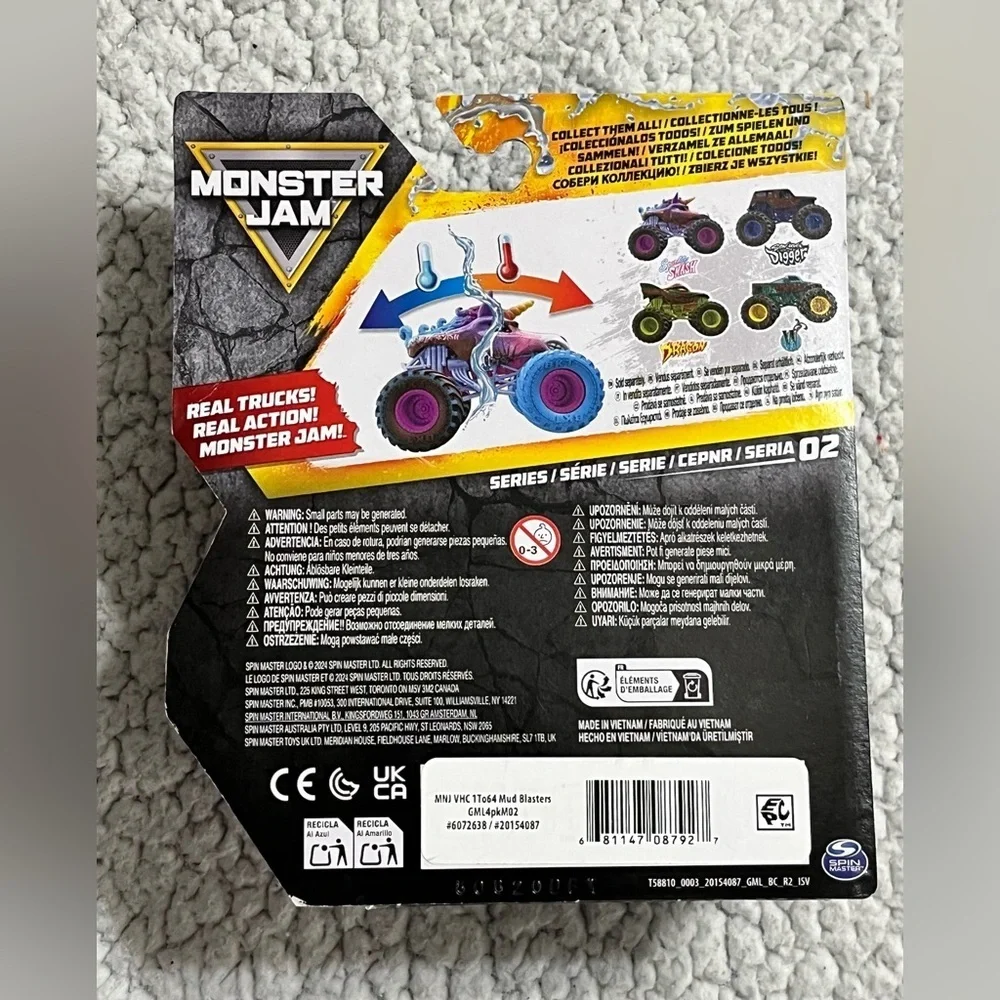Monster Jam Mud Blasters Sparkle Smash Color Change Monster Jam Truck